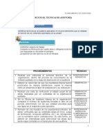 Ejercicio Sobre Tecnicas de Auditoria 16.07.2021