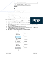 Unit IV - CPU Scheduling and Algorithm Section 4.1 Scheduling Types Scheduling Objectives