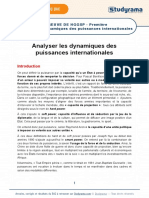 Fiche de Revision HGGS 2021 Analyser Les Dynamiques Des Puissances Internationales