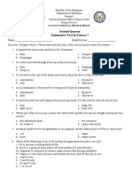 Second Quarter Summative Test in Science 7