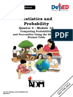 Statistics and Probability: Quarter 3 - Module 13