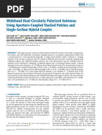 Wideband Dual-Circularly Polarized Antennas Using Aperture-Coupled Stacked Patches and Single-Section Hybrid Coupler