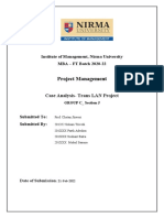 Project Management: Case Analysis-Trans LAN Project