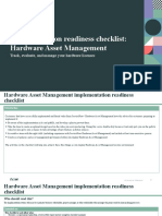 Implementation Readiness Checklist: Hardware Asset Management