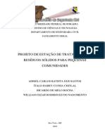 Dimensionamento de Estação de Tratamento de Resíduos Sólidos para Pequenas Comunidades