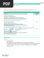 Assessment Brief TAsk 1 - BRM221 Research Methods II - Spring 2022