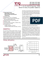 Features: LTC1091/LTC1092 LTC1093/LTC1094 1-, 2-, 6-And 8-Channel, 10-Bit Serial I/O Data Acquisition Systems