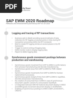 SAP EWM 2020 Roadmap: Logging and Tracing of RF Transactions