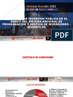 Proyectos de Inversion Publica en El Marco Del Sistema Nacional de Programacion Y Gestion de Inversiones - Invierte - Pe