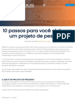 10 Passos para Você Elaborar Um Projeto de Pesquisa - CAED-Jus