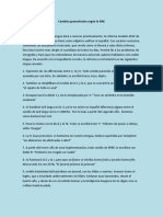 Cambios Gramaticales Según La Rae