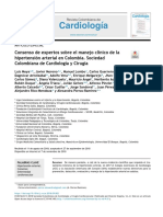 Consenso de Expertos Sobre El Manejo Clínico de La Hipertension