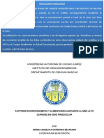 Factores Socioeconómicos y Alimentarios Asociados Al Niño Alto Juarense en Edad Preescolar