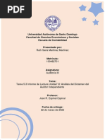 Ruth S. Martínez-Informe de Lectura-Unidad 5 Análisis Del Dictamen Del Auditor Independiente 100482701