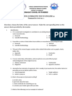 Dinagat School of Fisheries 2 Grading Summative Test in English-10 Summative Test No. 1