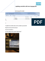 Instruction For Updating Controller With New Language File