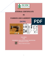 National Certificate in Fashion and Garment Design Syllabus 23022017 NCFD