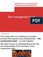 Site Management Team: Unit 210: Understand How To Communicate With Others Within Building Services Engineering