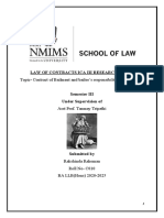 Law of Contracts Ica Iii Research Paper: Topic-Contract of Bailment and Bailee's Responsibility For Lost Goods