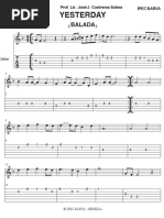 YESTERDAY - GUITARRA - Score