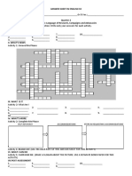 Answer Sheets in English 10-q2