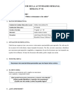 Planificador de La Actividades Semanal - Semana 1