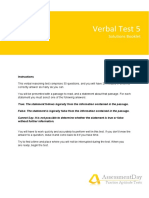 Verbal Test 5: Assessmentday