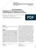 Traumatic Pediatric Extradural Hematoma: An Institutional Study of 228 Patients in Tertiary Care Center