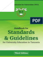 Handbook For Standards and Guidelines For University Education in Tanzania - 3rd Edition