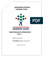 Tarea 2 Investigacion Operativa