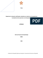 Taller. Determinar Los Deberes Del Estado Colombiano en Relación Con La Garantía de Los Derechos de Las Personas Con Discapacidad