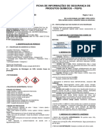 Ficha de Informações de Segurança de Produtos Químicos - Fispq