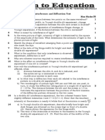 Interference and Diffraction Test