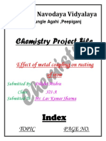 Jawahar Navodaya Vidyalaya: Chemistry Project File