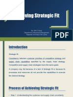 Achieving Strategic Fit