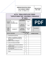 Acta de Junta Supletorio 2do B 2022