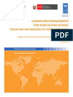 Climate Risk Management For Agriculture in Peru - Regions of Junin and Piura