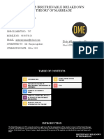 Irretrivable Breakdown Theory of Marraige