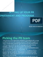 Setting Up Your PR Departament and Program: Kejsi Muharremi