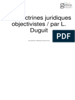 Léon Duguit Les Doctrines Objectivistes