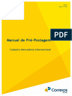 Manual de Pré-Postagem: Cadastro Mercadoria Internacional