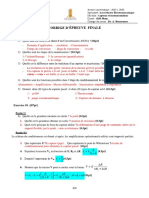 Corrigé-Dexaman - Capteurs Et Instrumentation ELM