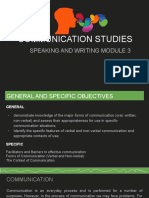 Facilitators and Barriers of Communication