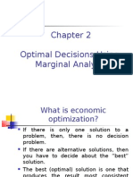 Optimal Decisions Using Margial Analysis