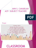 Michelle Ann S. Canabuan Acp-Subject Teacher