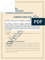 Ism Notes: Compiled By: Ms - Deepika, Assistant Professor, Commerce Department Company Analysis