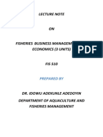 Fish Farming and Fisheries Business Management B