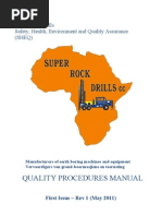 Quality Assurance Procedures Manual - Super Rock 2011