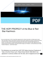 Hopi - The Hopi Prophecy - Awakening As One - THE HOPI PROPECY of The Blue & Red Star Kachina's