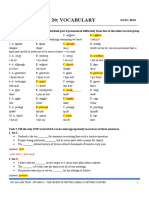 Practice Test 20: Vocabulary: D. Athlete C. Though